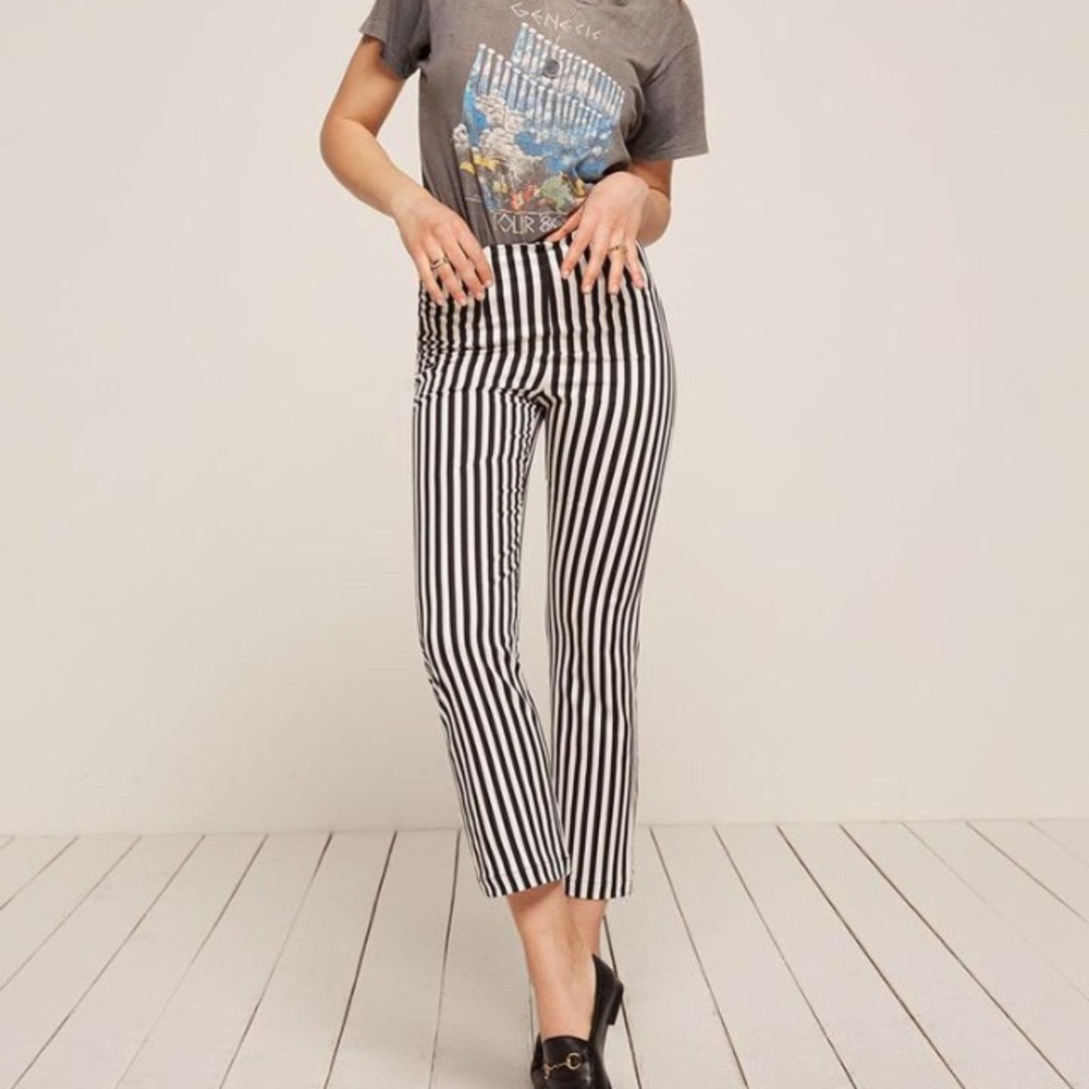 Reformation Marlon Striped Pant Sz 2